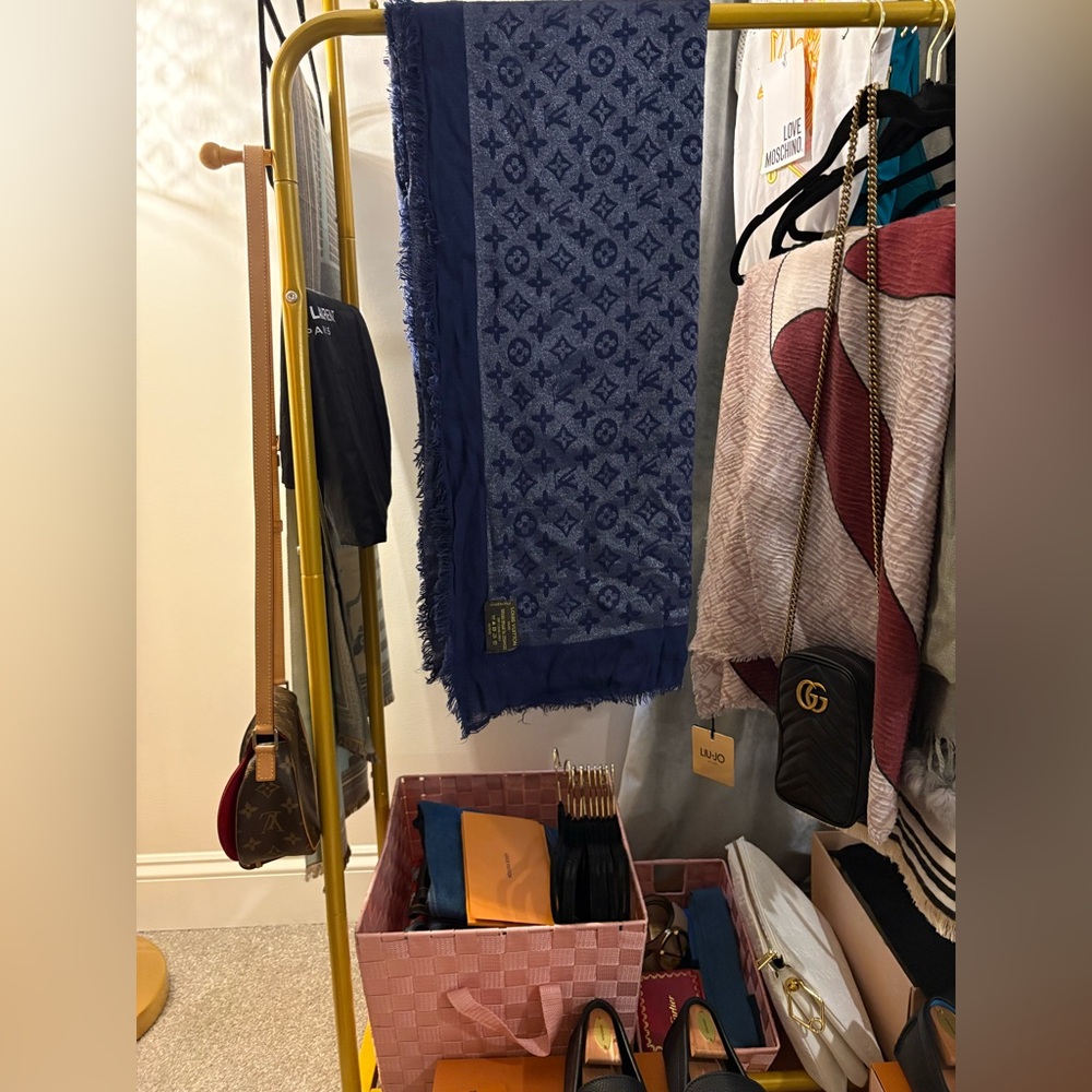 Blue Monogram Scarf pre-loved by me.